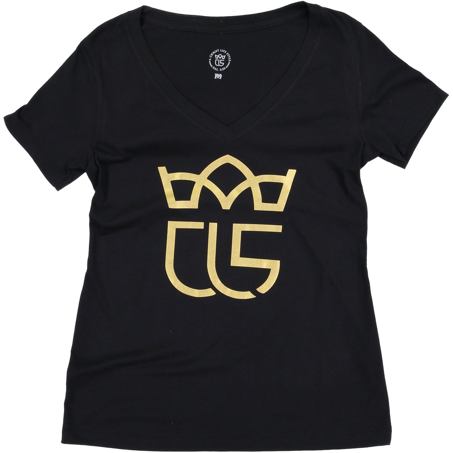 "Crowned" Christ Life Womens' Black Tee
