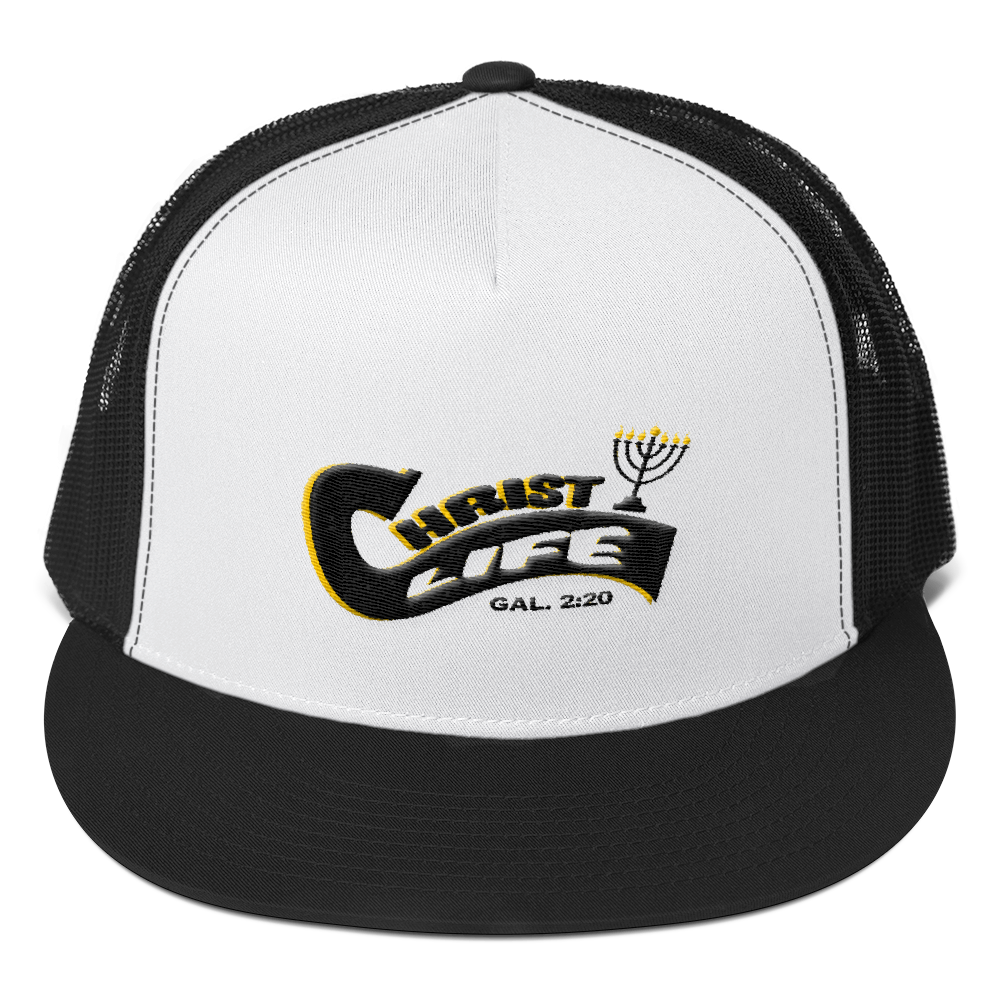 ORIGINAL Christ Life! Flat Embroidered Mesh Trucker Cap